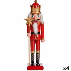 Decorative Figure Nutcracker Red Plastic 13 x 60 x 14,5 cm (4 Units) by Krist+, Christmas - Ref: S3627326, Price: 67,54 €, Di...