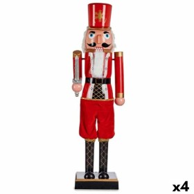 Decorative Figure Nutcracker Black Red Plastic 13 x 60 x 14,5 cm (4 Units) by Krist+, Christmas - Ref: S3627329, Price: 67,54...