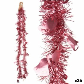 Christmas garland Tinsel Hoods Pink Plastic 12 x 12 x 200 cm (36 Units) by Krist+, Christmas - Ref: S3627360, Price: 45,31 €,...