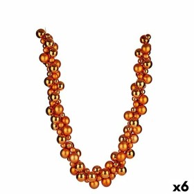 Guirlande de Noël Boules de Noël 130 x 10 x 10 cm Orange PVC (6 Unités) de Krist+, Noël - Réf : S3627383, Prix : 101,79 €, Re...