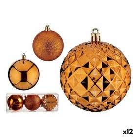 Conjunto de bolas de Natal Laranja PVC Ø 8 cm (12 Unidades) de Krist+, Natal - Ref: S3627400, Preço: 15,92 €, Desconto: %