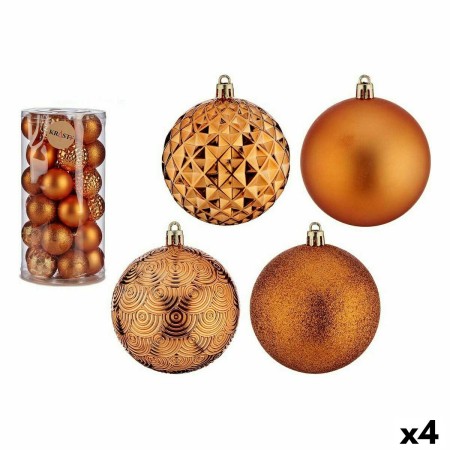 Set de Bolas de Navidad 8 cm Naranja PVC (4 Unidades) de Krist+, Navidad - Ref: S3627413, Precio: 45,41 €, Descuento: %