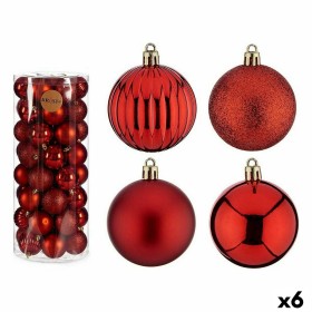 Set of Christmas balls Red Plastic 6 x 7 x 6 cm (6 Units) by Krist+, Christmas - Ref: S3627415, Price: 62,21 €, Discount: %