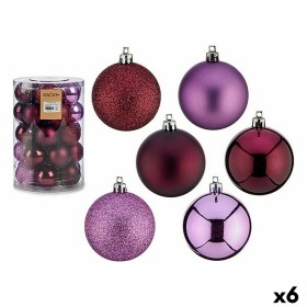 Conjunto de Decorações de Natal Laço Vermelho PVC 15 x 2 x 17 cm (24 Unidades) | Tienda24 - Global Online Shop Tienda24.eu