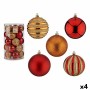 Set de Bolas de Navidad Rojo Naranja PVC Ø 8 cm (4 Unidades) de Krist+, Navidad - Ref: S3627417, Precio: 54,18 €, Descuento: %