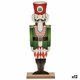 Decorative Figure Nutcracker Black Red Green Wood 8 x 40 x 15 cm (12 Units) by Krist+, Christmas - Ref: S3627442, Price: 28,7...