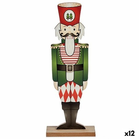 Figurine Décorative Casse-Noisette Noir Rouge Vert Bois 8 x 40 x 15 cm (12 Unités) de Krist+, Noël - Réf : S3627442, Prix : 2...