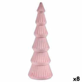 Árbol de Navidad Terciopelo Rosa Madera 12 x 34,5 x 12 cm (8 Unidades) de Krist+, Navidad - Ref: S3627457, Precio: 38,13 €, D...