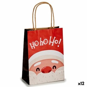 Bolsa de Papel Papá Noel Blanco Rojo 13,5 x 8 x 21 cm (12 Unidades) de Krist+, Cajas y bolsas de regalo - Ref: S3627464, Prec...