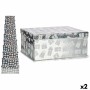 Set of decorative boxes Gift Box Silver Cardboard (2 Units) by Krist+, Christmas - Ref: S3627506, Price: 58,78 €, Discount: %