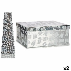 Set dekorativer Karten Geschenkbox Silberfarben Pappe (2 Stück) von Krist+, Weihnachten - Ref: S3627506, Preis: 58,78 €, Raba...