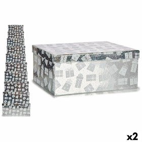 Set dekorativer Karten Geschenkbox Silberfarben Pappe (2 Stück) von Krist+, Weihnachten - Ref: S3627506, Preis: 49,37 €, Raba...