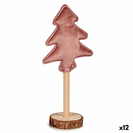 Sapin de Noël Polyester Rose Bois 8 x 13 x 30 cm (12 Unités) | Tienda24 - Global Online Shop Tienda24.eu