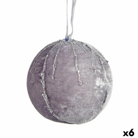 Set of Christmas balls Polyester Silver 8 x 8 x 8 cm (6 Units) by Krist+, Christmas - Ref: S3627518, Price: 52,62 €, Discount: %