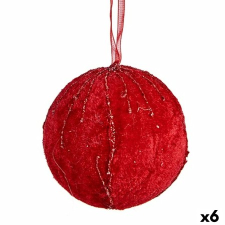 Lot de boules de Noël Polyester Rouge 8 x 8 x 8 cm (6 Unités) de Krist+, Noël - Réf : S3627520, Prix : 52,62 €, Remise : %