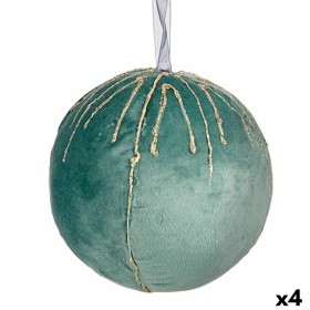 Lot de boules de Noël Polyester Turquoise 12 x 12 x 12 cm (4 Unités) de Krist+, Noël - Réf : S3627523, Prix : 58,65 €, Remise...