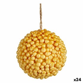 Bola de Navidad Amarillo Plástico 8 x 8 x 8 cm (24 Unidades) de Krist+, Navidad - Ref: S3627534, Precio: 37,80 €, Descuento: %