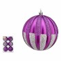 Set de Bolas de Navidad 10 cm Morado Plateado PVC (6 Unidades) de Krist+, Navidad - Ref: S3627569, Precio: 39,82 €, Descuento: %