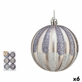 Set de Bolas de Navidad 10 cm Plateado PVC (6 Unidades) de Krist+, Navidad - Ref: S3627571, Precio: 29,84 €, Descuento: %