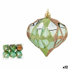 Lot de boules de Noël Diamant Vert Plastique 8 x 9 x 8 cm (12 Unités) de Krist+, Noël - Réf : S3627579, Prix : 48,70 €, Remis...