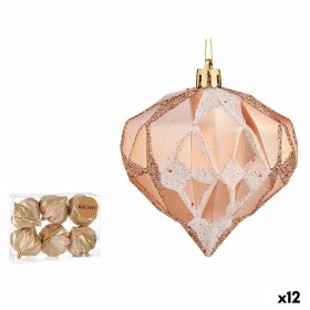 Weihnachtskugeln-Set Diamant Kupfer Kunststoff Ø 8 cm (12 Stück) von Krist+, Weihnachten - Ref: S3627580, Preis: 48,70 €, Rab...