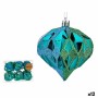 Conjunto de bolas de Natal Diamante Azul Plástico 8 x 9 x 8 cm (12 Unidades) | Tienda24 - Global Online Shop Tienda24.eu