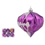 Set di palline di Natale Diamante Viola Argentato Plastica 8 x 9 x 8 cm (12 Unità) | Tienda24 - Global Online Shop Tienda24.eu