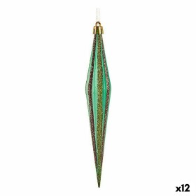 Christmas Decorations Set Streched Green Golden 3 x 8,5 x 19 cm (12 Units) by Krist+, Christmas - Ref: S3627586, Price: 57,18...