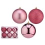 Conjunto de bolas de Natal Cor de Rosa PVC Ø 12 cm (6 Unidades) de Krist+, Natal - Ref: S3627595, Preço: 39,82 €, Desconto: %