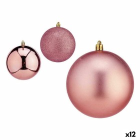 Lot de boules de Noël Rose Plastique 10 x 11 x 10 cm (12 Unités) de Krist+, Noël - Réf : S3627600, Prix : 54,87 €, Remise : %