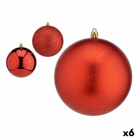 Conjunto de bolas de Natal Vermelho Plástico 12 x 13 x 12 cm (6 Unidades) de Krist+, Natal - Ref: S3627601, Preço: 40,89 €, D...