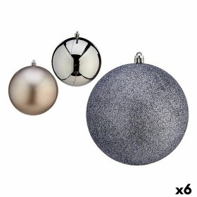 Conjunto de bolas de Natal Prateado Plástico 12 x 13 x 12 cm (6 Unidades) de Krist+, Natal - Ref: S3627602, Preço: 39,82 €, D...