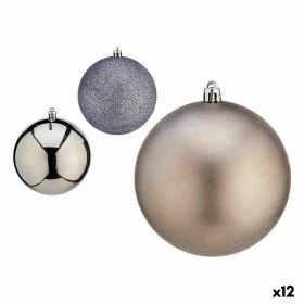 Set de Bolas de Navidad Plateado Plástico 10 x 11 x 10 cm (12 Unidades) de Krist+, Navidad - Ref: S3627603, Precio: 54,87 €, ...