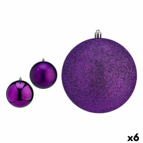 Conjunto de bolas de Natal Roxo PVC Ø 12 cm (6 Unidades) de Krist+, Natal - Ref: S3627606, Preço: 40,89 €, Desconto: %