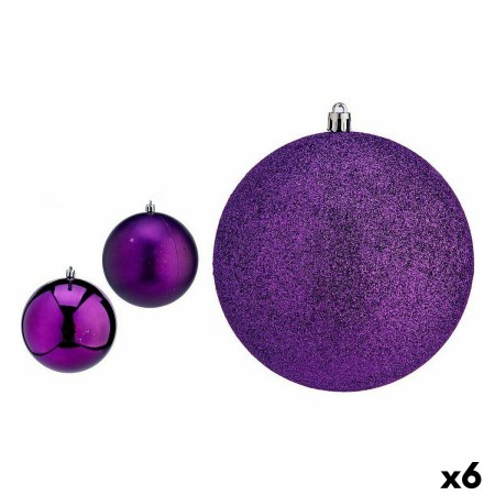 Set di palline di Natale Viola PVC Ø 12 cm (6 Unità) | Tienda24 - Global Online Shop Tienda24.eu