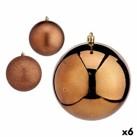 Set de Bolas de Navidad Marrón Plástico 12 x 13 x 12 cm (6 Unidades) de Krist+, Navidad - Ref: S3627610, Precio: 40,89 €, Des...