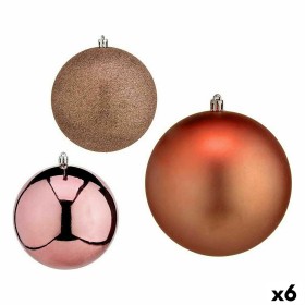 Set of Christmas balls Copper Plastic 12 x 13 x 12 cm (6 Units) by Krist+, Christmas - Ref: S3627614, Price: 39,82 €, Discoun...