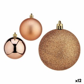 Set de Bolas de Navidad Cobre Plástico Ø 7 cm (12 Unidades) de Krist+, Navidad - Ref: S3627626, Precio: 17,07 €, Descuento: %