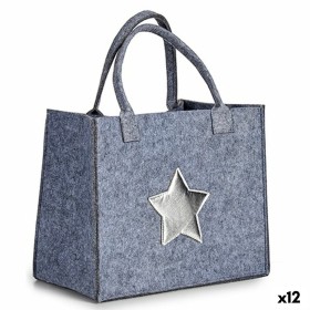 Saco Natalício Estrela Cinzento Prateado 20 x 42 x 35 cm (12 Unidades) de Krist+, Natal - Ref: S3627638, Preço: 56,30 €, Desc...