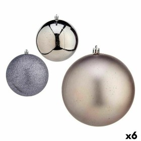 Conjunto de bolas de Natal Prateado Plástico Ø 12 cm (6 Unidades) de Krist+, Natal - Ref: S3627640, Preço: 39,82 €, Desconto: %