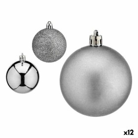 Lot de boules de Noël Argenté Plastique Ø 6 cm (12 Unités) de Krist+, Noël - Réf : S3627642, Prix : 18,89 €, Remise : %