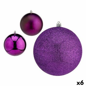 Lot de boules de Noël Violet Plastique Ø 12 cm (6 Unités) de Krist+, Noël - Réf : S3627644, Prix : 39,82 €, Remise : %