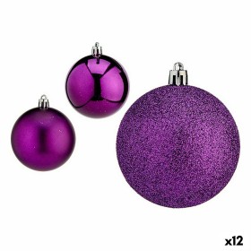 Set of Christmas balls Purple Plastic 7 x 8 x 7 cm (12 Units) by Krist+, Christmas - Ref: S3627647, Price: 24,36 €, Discount: %