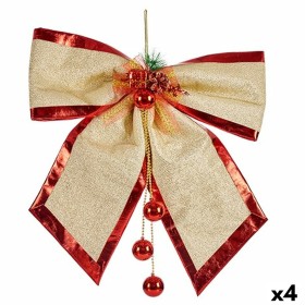 Lien Décorations de Noël Rouge Doré Plastique 53 x 50 x 9 cm (4 Unités) de Krist+, Noël - Réf : S3627681, Prix : 51,90 €, Rem...