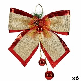 Lien Décorations de Noël Rouge Doré Plastique 33 x 9 x 33 cm (6 Unités) de Krist+, Noël - Réf : S3627682, Prix : 23,76 €, Rem...