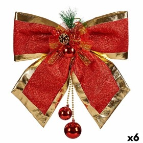 Lien Décorations de Noël Rouge Doré 33 x 9 x 33 cm (6 Unités) de Krist+, Noël - Réf : S3627683, Prix : 32,67 €, Remise : %