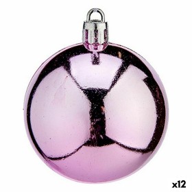 Lot de boules de Noël Rose Plastique 6 x 7 x 6 cm (12 Unités) de Krist+, Noël - Réf : S3627714, Prix : 57,18 €, Remise : %