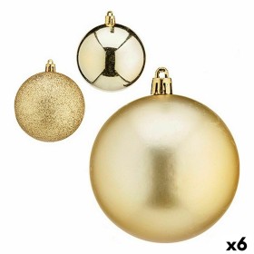 Conjunto de bolas de Natal Dourado Plástico Ø 8 cm (6 Unidades) de Krist+, Natal - Ref: S3627716, Preço: 43,79 €, Desconto: %