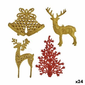 Décorations de Noël Rouge Doré Plastique (24 Unités) de Krist+, Noël - Réf : S3627726, Prix : 27,70 €, Remise : %