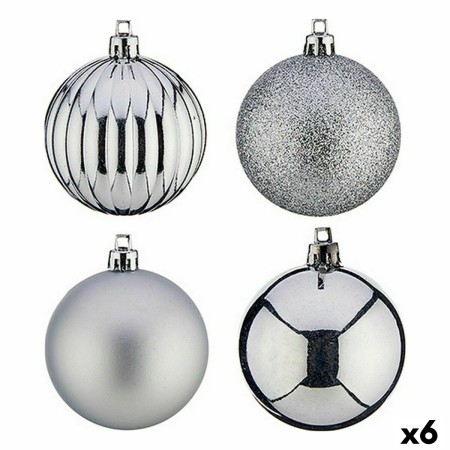 Set de Bolas de Navidad Plateado Plástico 6 x 7 x 6 cm (6 Unidades) de Krist+, Navidad - Ref: S3627803, Precio: 63,34 €, Desc...